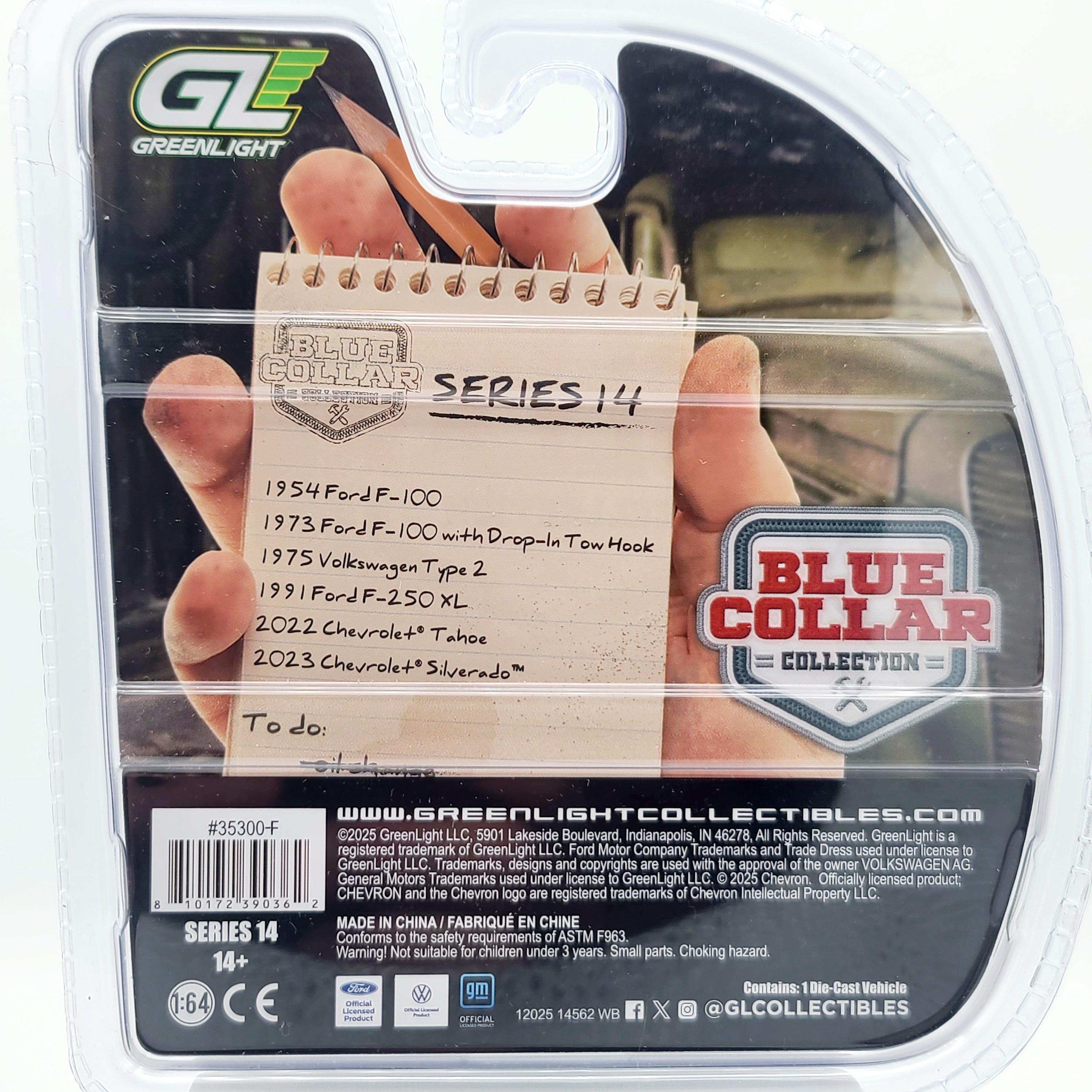 GreenLight - CHASE, RAW - '23 Chevrolet Silverado, Stars & Stripes - 1:64 (2025 Blue Collar Series 14)